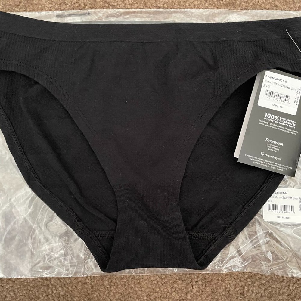 Smartwool Women's Merino Seamless Bikini BLACK - 4 for $60